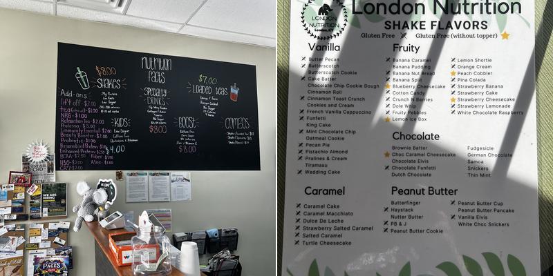 London Nutrition, LLC Menu