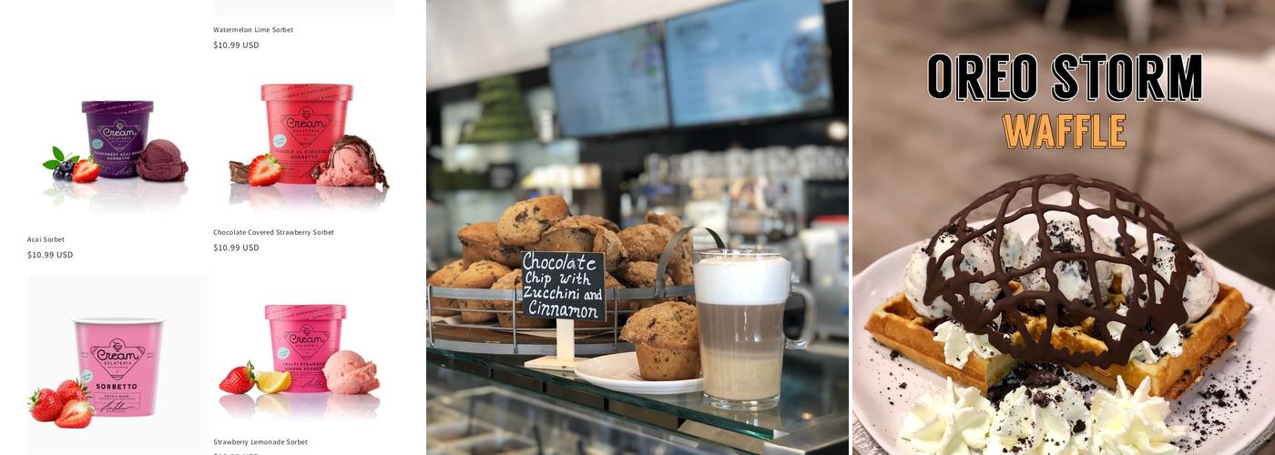 Cream Gelateria and Pasticceria Menu