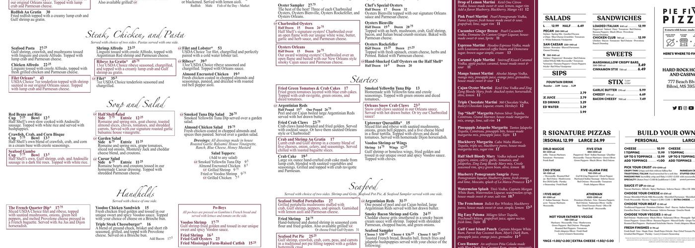 Robobar Menu
