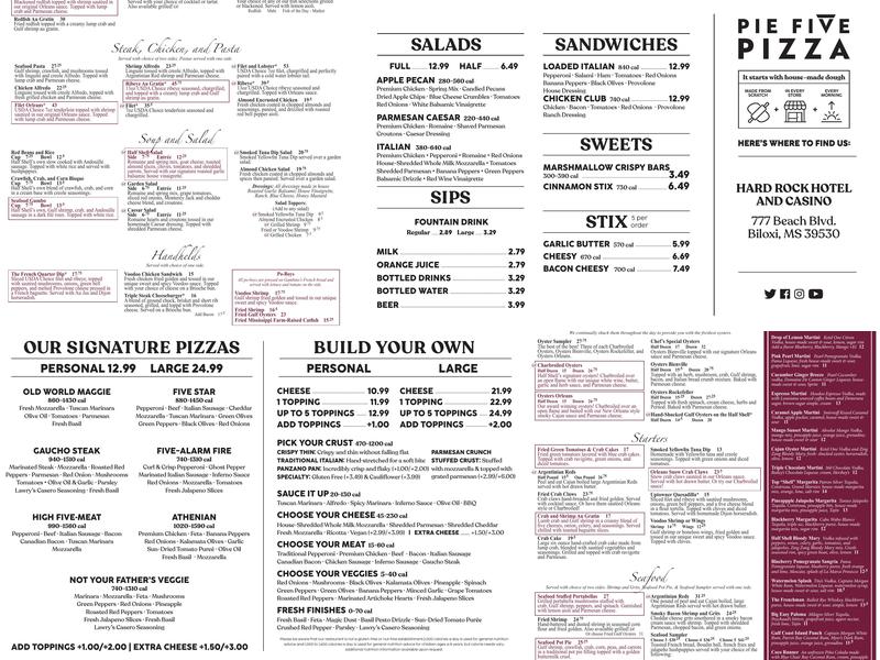 Robobar Menu