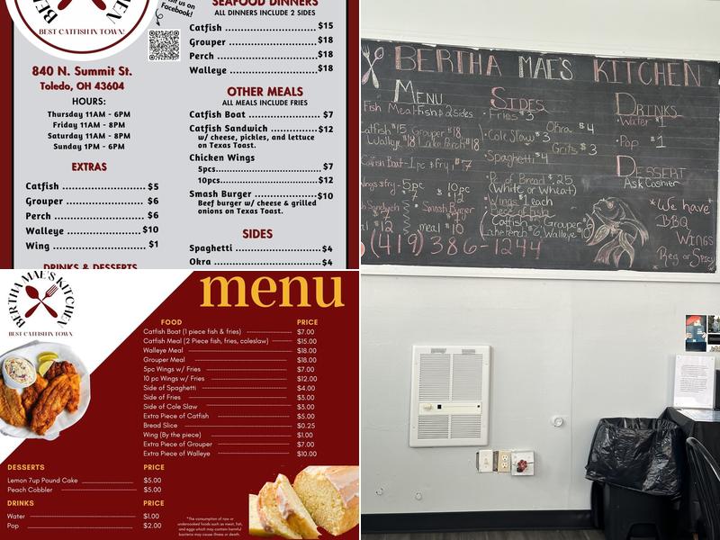 Bertha Mae's Kitchen Menu