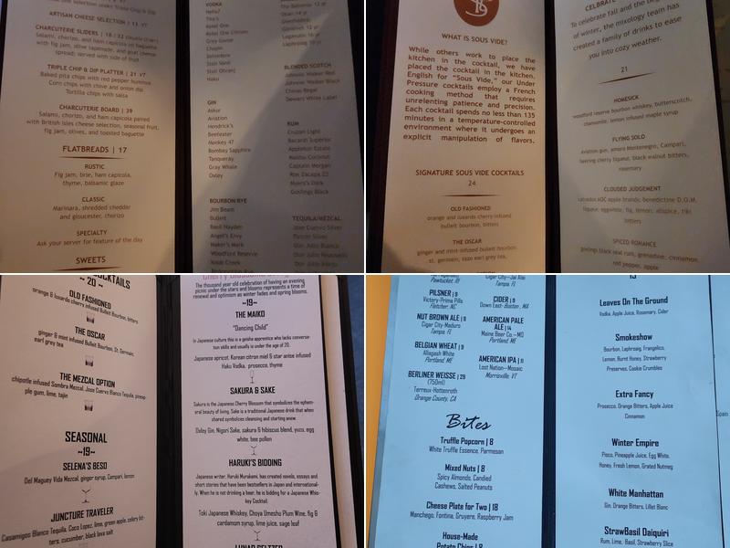 Top of the Strand Rooftop Bar Menu