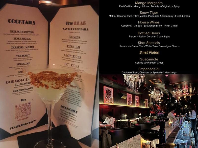 Destino Lounge Menu
