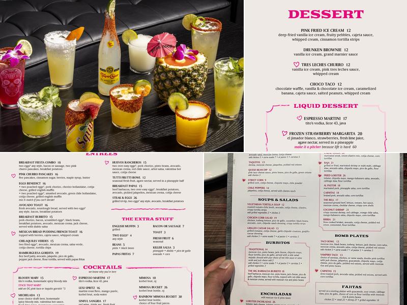 Pink Taco Menu