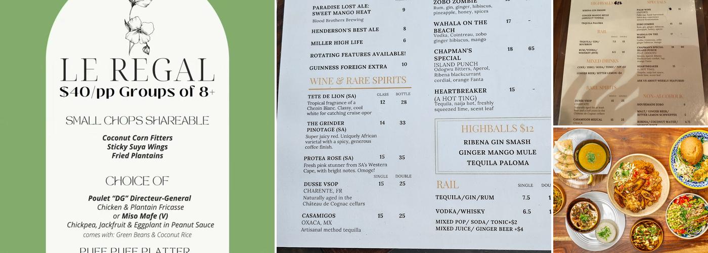 Afrobeat Kitchen /Bar Menu
