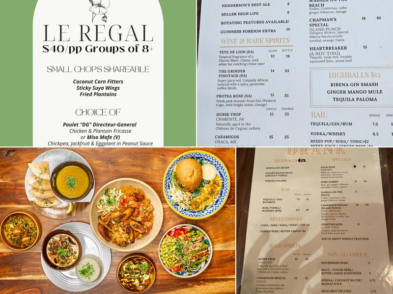 Afrobeat Kitchen /Bar Menu