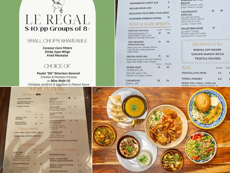 Afrobeat Kitchen /Bar Menu