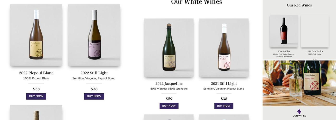 Four Lanterns Winery Menu