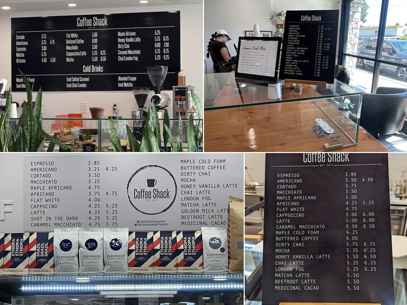 Coffee Shack (Westshore) Menu