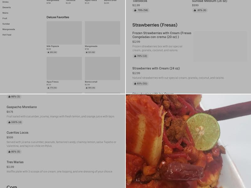 La Michoacana Deluxe Menu