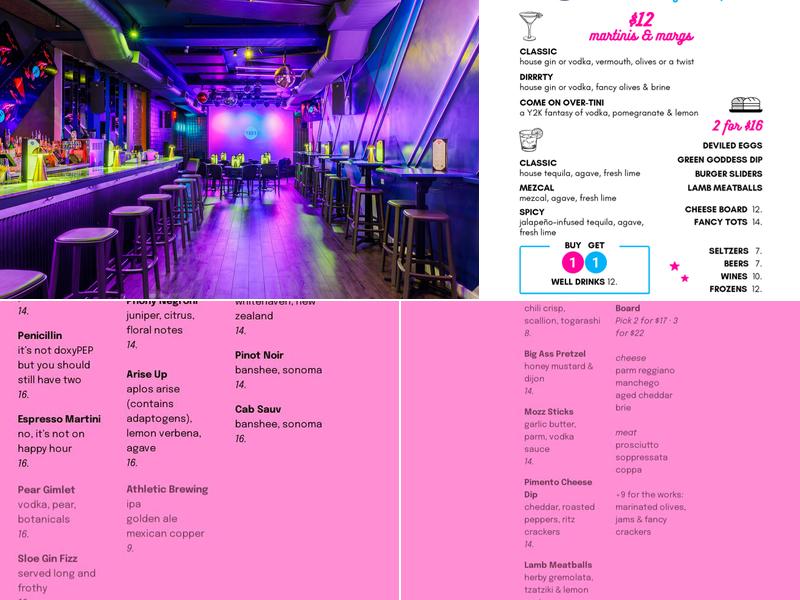 VERS — queer bar, cocktails, bar snacks, and parties Menu