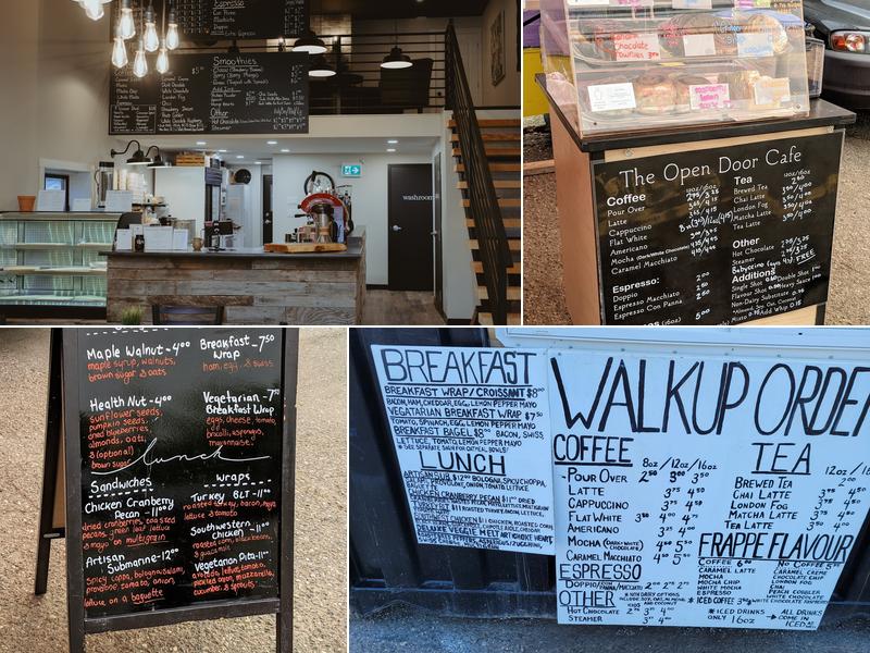 The Open Door Cafe Menu