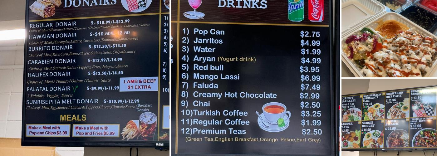Donair Hub Menu