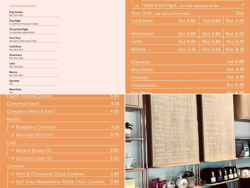 Lumine Coffee Menu