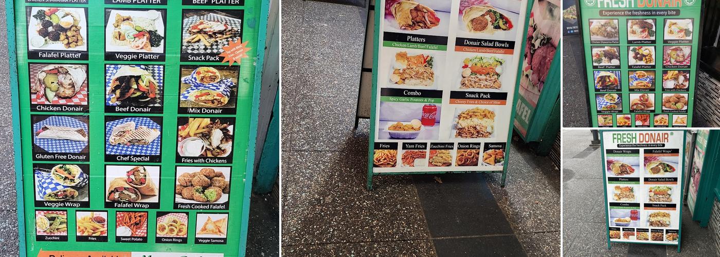 Fresh Donair Menu