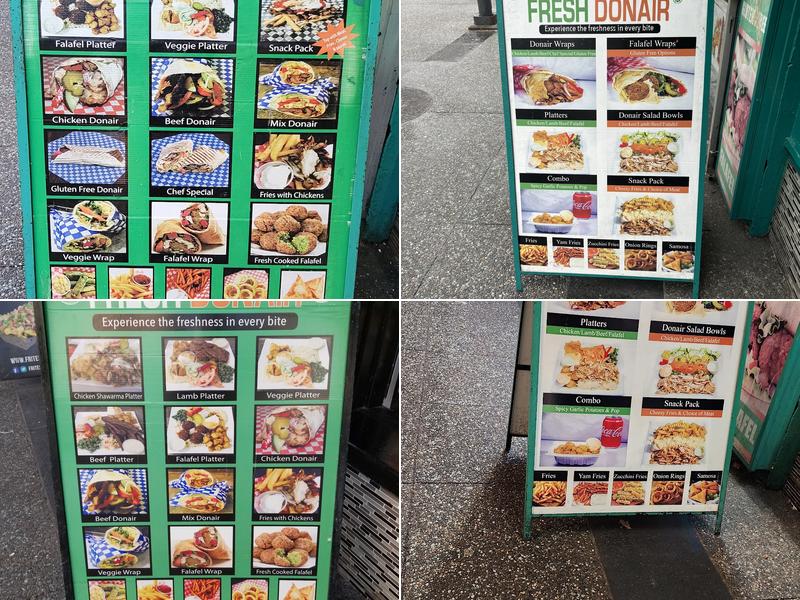 Fresh Donair Menu