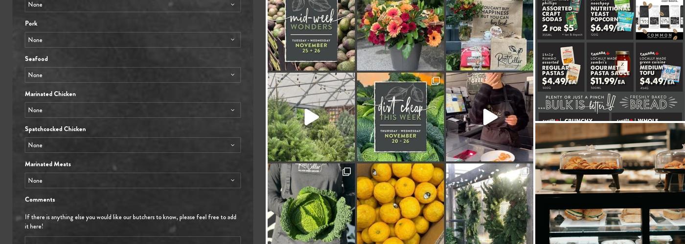 The Coffee Project at The Root Cellar Menu