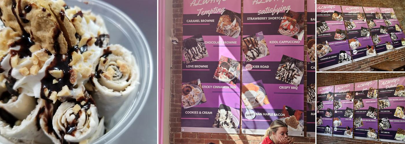 Delish Gourmet Rolled Ice Cream Menu