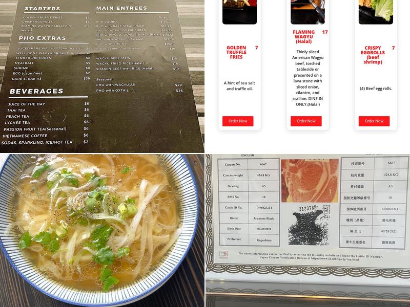 Pho REDBO Menu