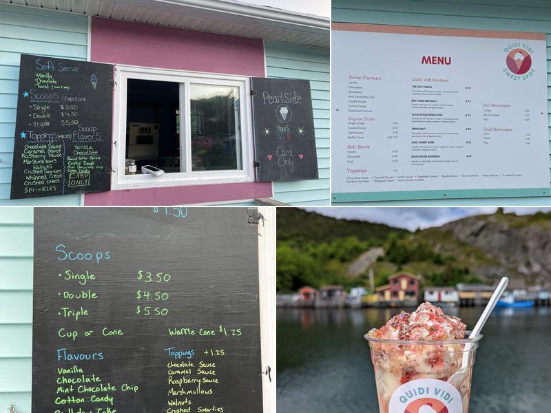 Quidi Vidi Sweet Spot Menu