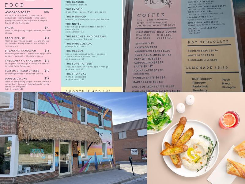 Tropical Blends Menu