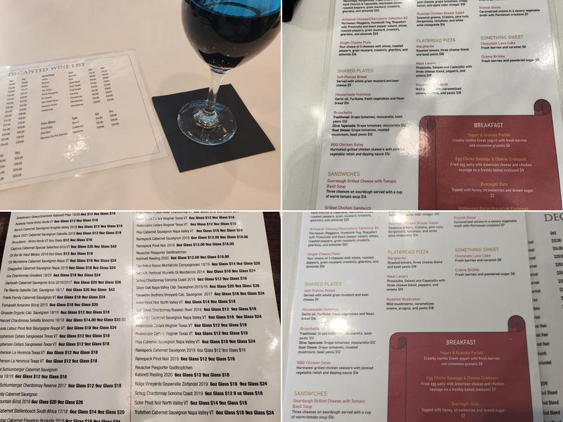 Decanted Menu