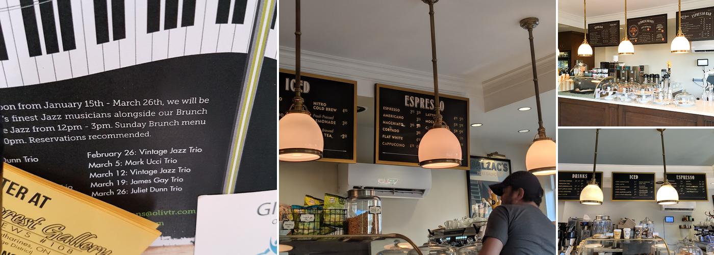 Balzac's Port Dalhousie Menu