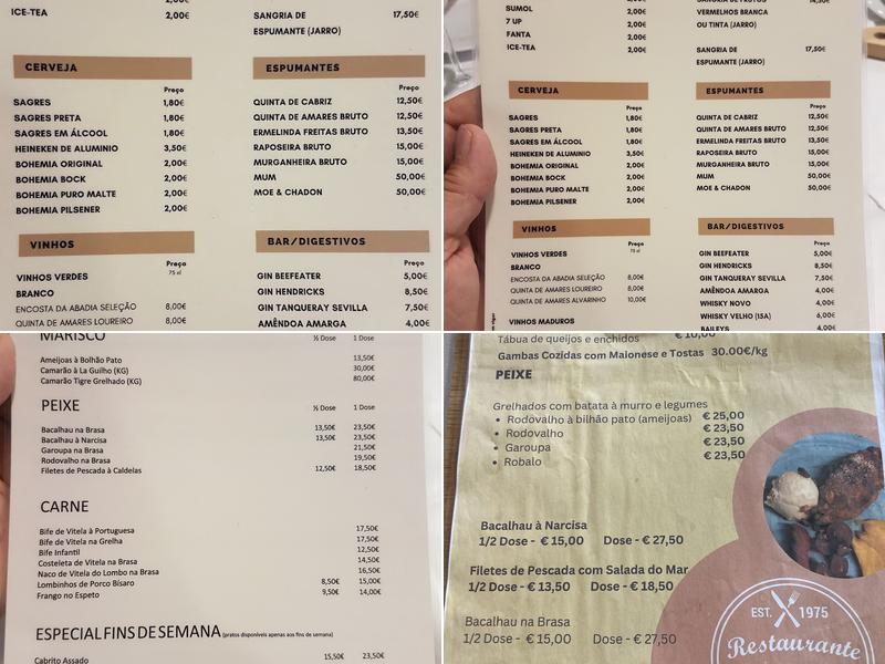 Churrasqueira de Caldelas (Restaurante de Caldelas) Menu