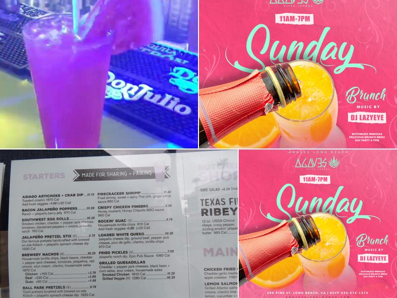 Agaves Ultra Lounge Menu