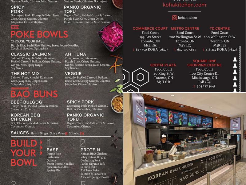 Koha Pacific Kitchen Menu