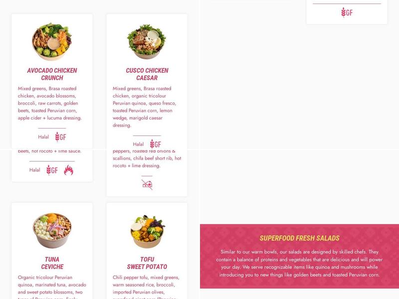 Brasa Peruvian Kitchen Menu