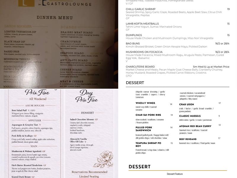 The Provincial Menu