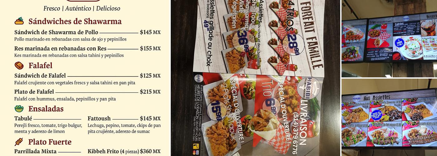 Shawarma Habibi Menu