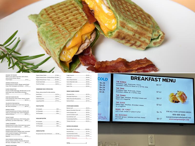 Mangez Mangez Cafe / restaurant/catering Menu