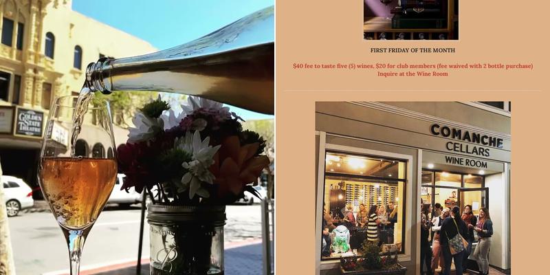 Comanche Cellars Menu