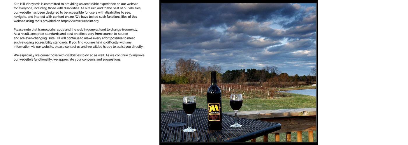 Kite Hill Vineyards Menu