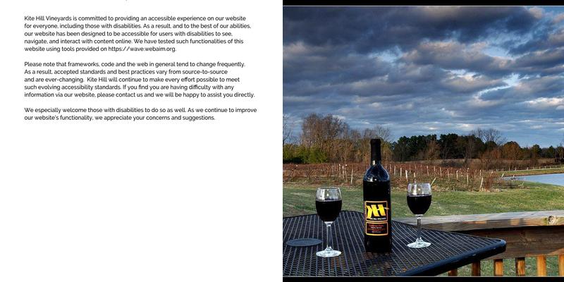 Kite Hill Vineyards Menu