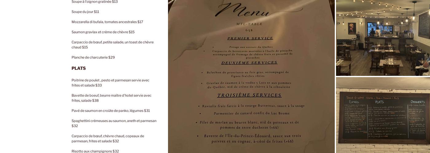 Le Square Menu