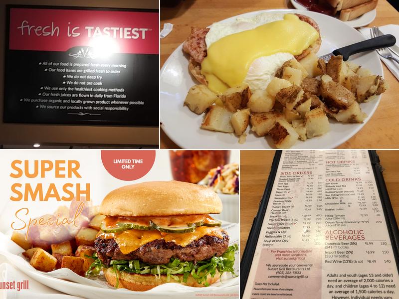 Sunset Grill Menu