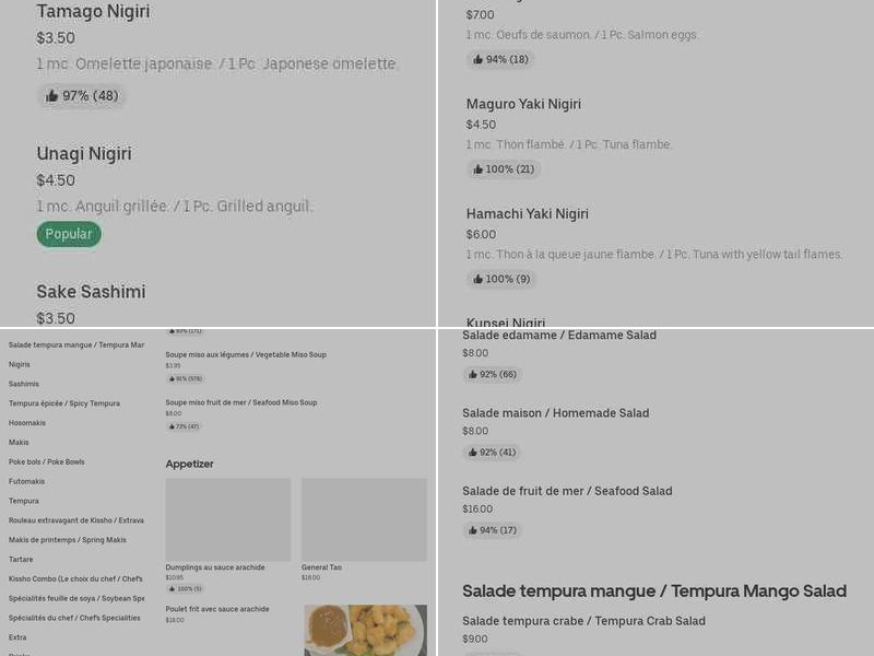 Kaori Sushi & Poké Menu