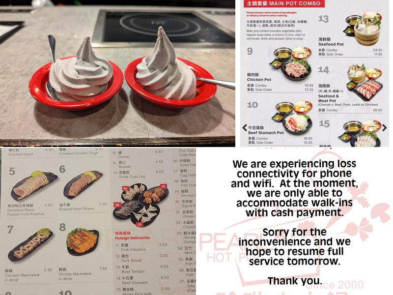 Pearl Hot Pot Menu