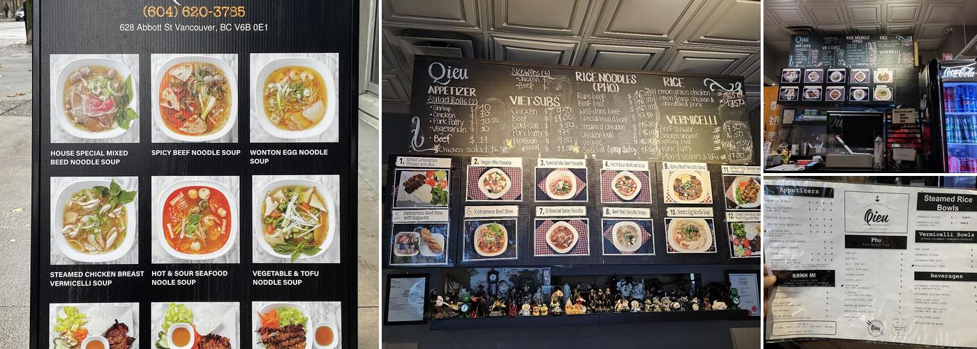 Qieu Cafe Menu