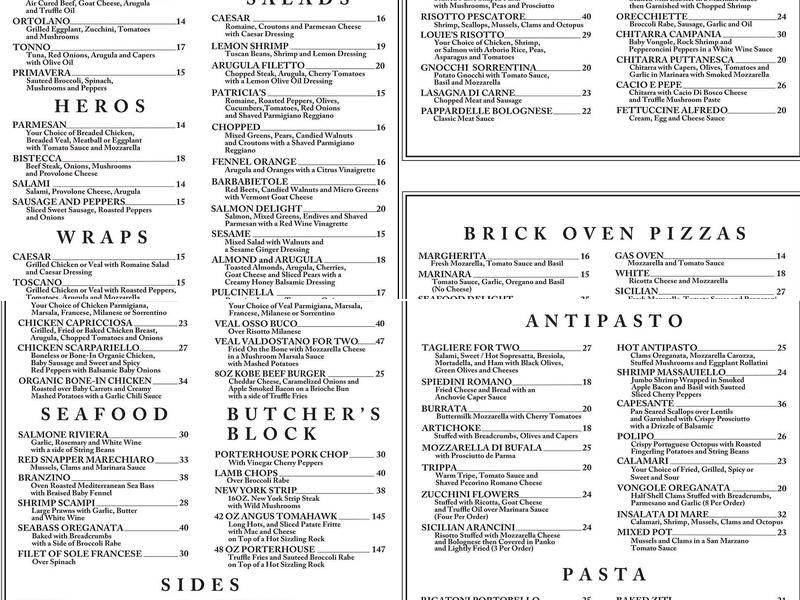 Patricia's of Morris Park Menu