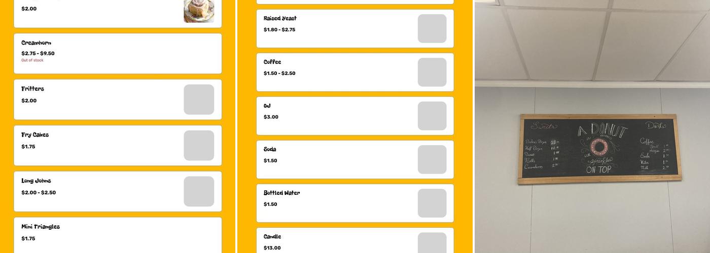 Itsa Bakery Thing Menu