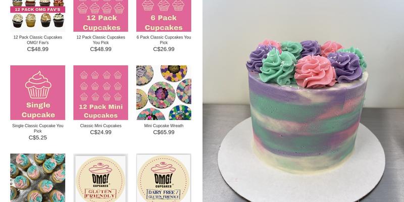 OMG! Cupcakes St.Albert Menu