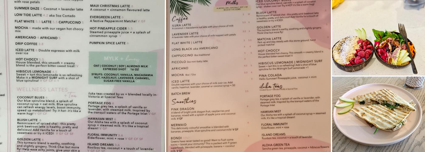 iluka espresso Menu