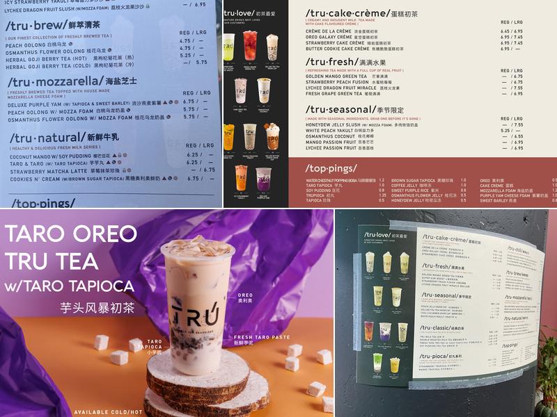 TRU TEA Menu