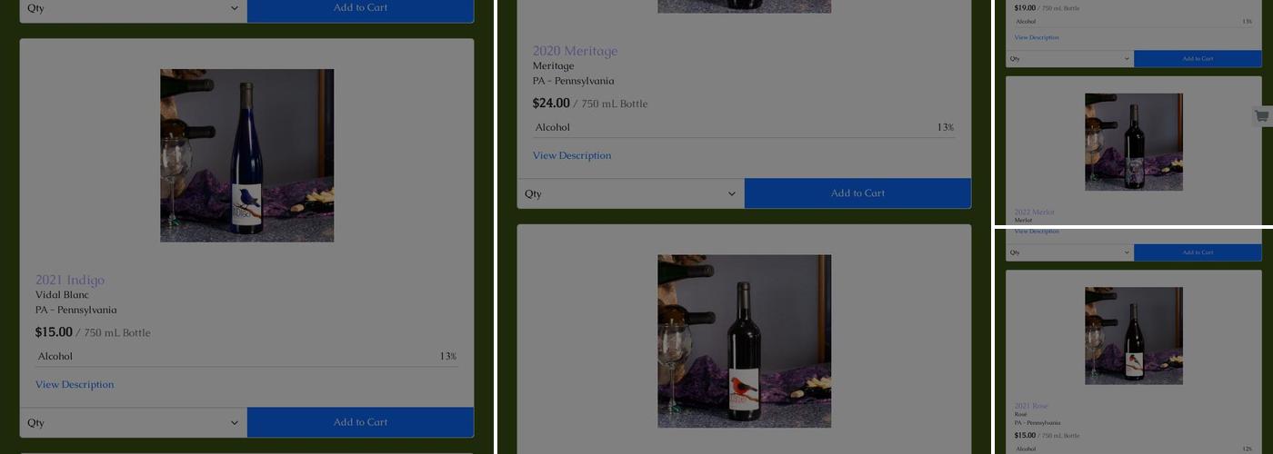 Manatawny Creek Winery Menu