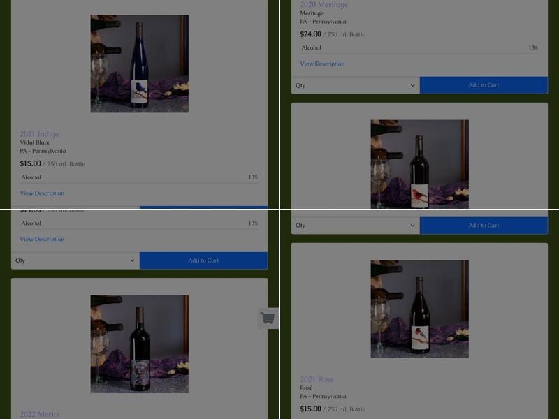 Manatawny Creek Winery Menu