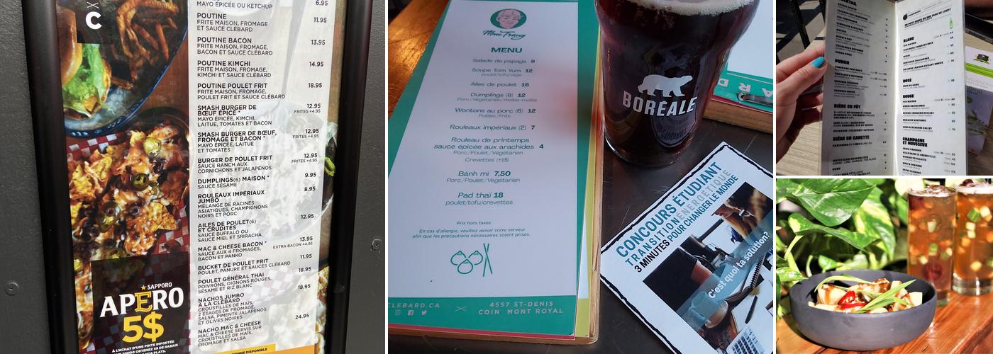 Clébard Menu